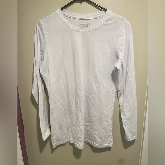 Butter-Soft Long Sleeve White T-Shirt - Picture 1 of 3